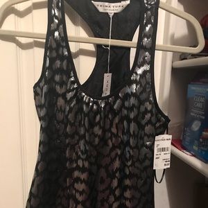 Trina Turk metallic leopard racerback